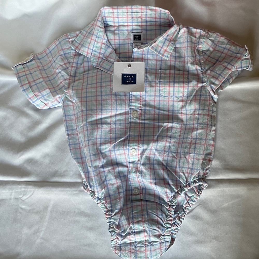 Janie and Jack button down onesie